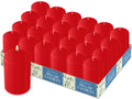 HYOOLA Red Pillar Candles 2-inch x 4-inch - 24 Pack Unscented Bulk Pillar Candles - European Made