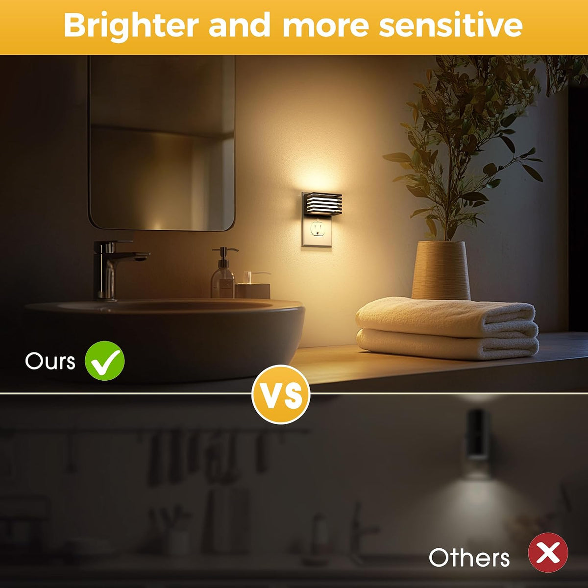 L LOHAS LED Night Lights Plug into Wall [4-Pack] Modern Plug in Night Light