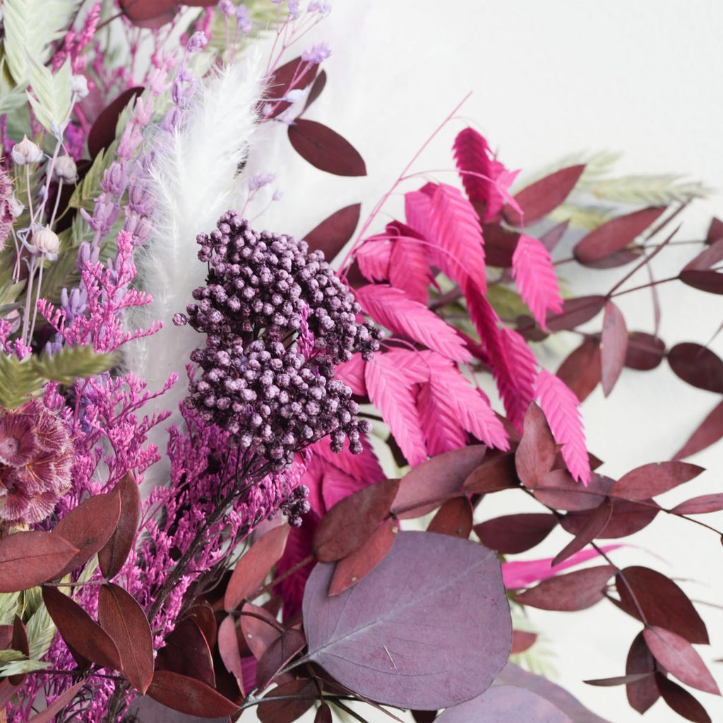Magenta & Plum Purple Dried Flower Bouquet