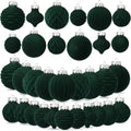 ZenNex 25Pack Velvet Xmas Ball Ornaments for Christmas Tree, Emerald Green