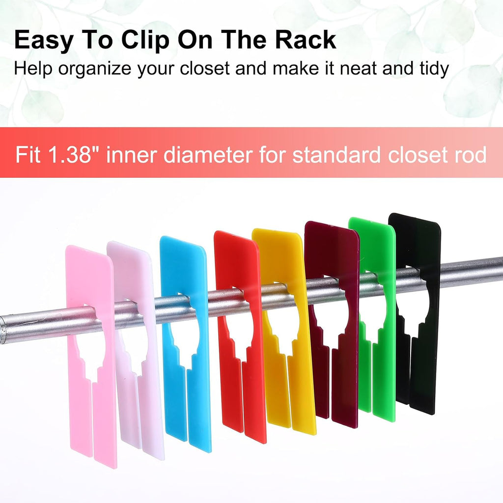 uxcell 10Pcs Clothes Dividers Rectangle Closet Rack Dividers White