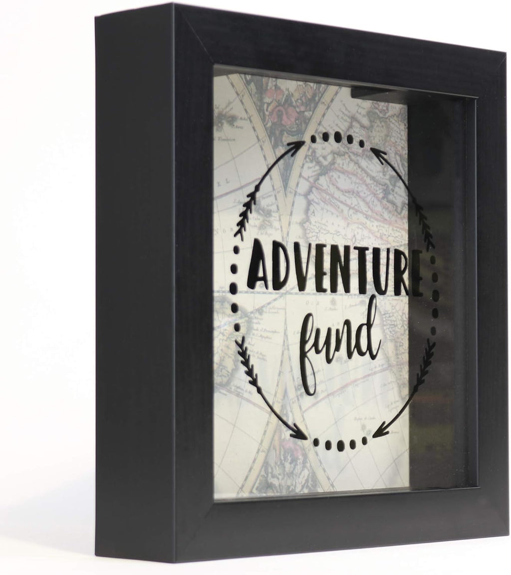 Lawrence Frames 8x8 Adventure Fund Black Shadow Box Frame