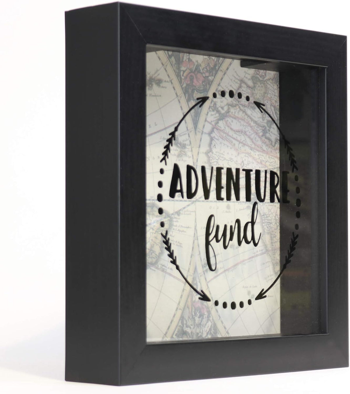Lawrence Frames 8x8 Adventure Fund Black Shadow Box Frame