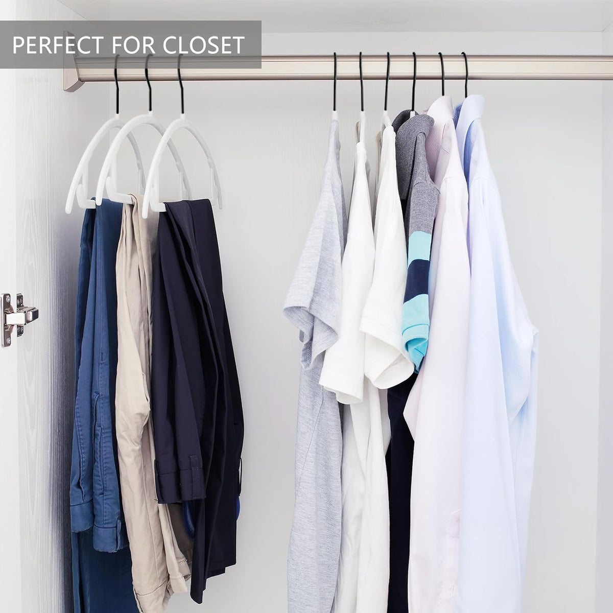 MIZGI Velvet Hangers 50 Pack, Patented Rounded Shoulder Sweater Hangers