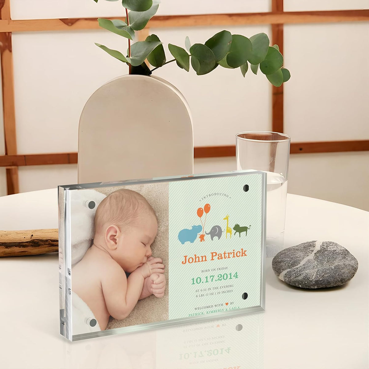 4x6 Inch Acrylic Picture Frame 5 Pack, 10+10mm Magnetic Photo Frame