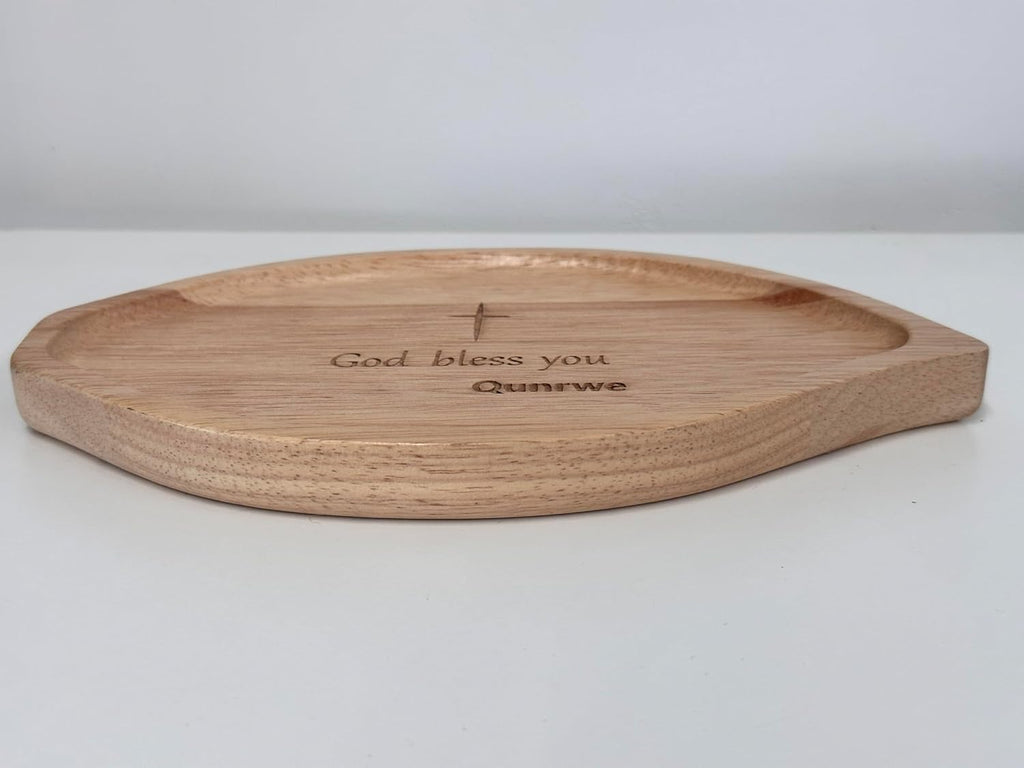 Prayer Bowl,Leaf-shape Wooden Blessing Bowl for Devotions Spiritual Growth