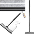 wlich Shower Squeegee with Long Handle, Telescoping Window and Floor Wiper