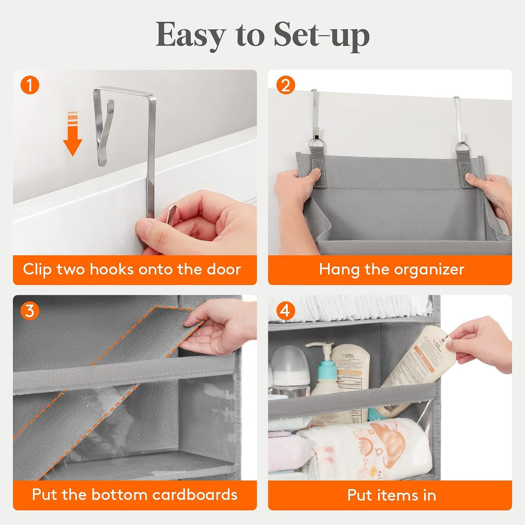 Lifewit Organizador Colgante para Puerta, 5 Niveles, para Cocina,Gris Claro