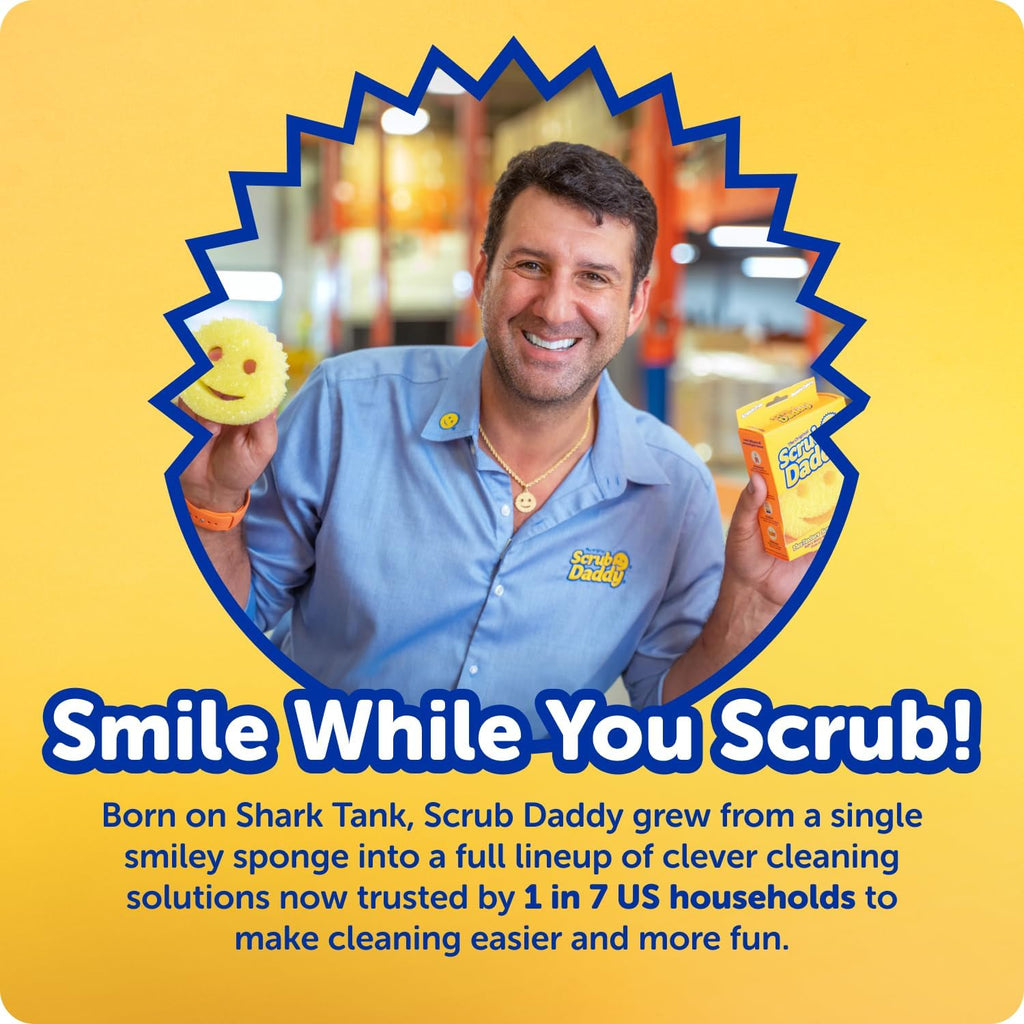 Scrub Daddy Eraser Daddy XL - Large Melamine Foam Sponges for Cleaning - Dual-Sided White Eraser Sponges for Wall Cleaning - Removes Dirt & Scuffs - Water-Activated (18 Count)