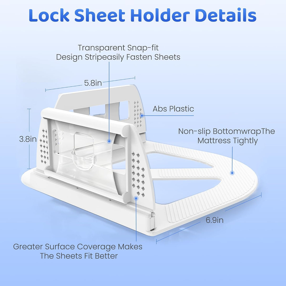Fitted Sheet Holders for Corners Upgrade Bed Sheet Grippers