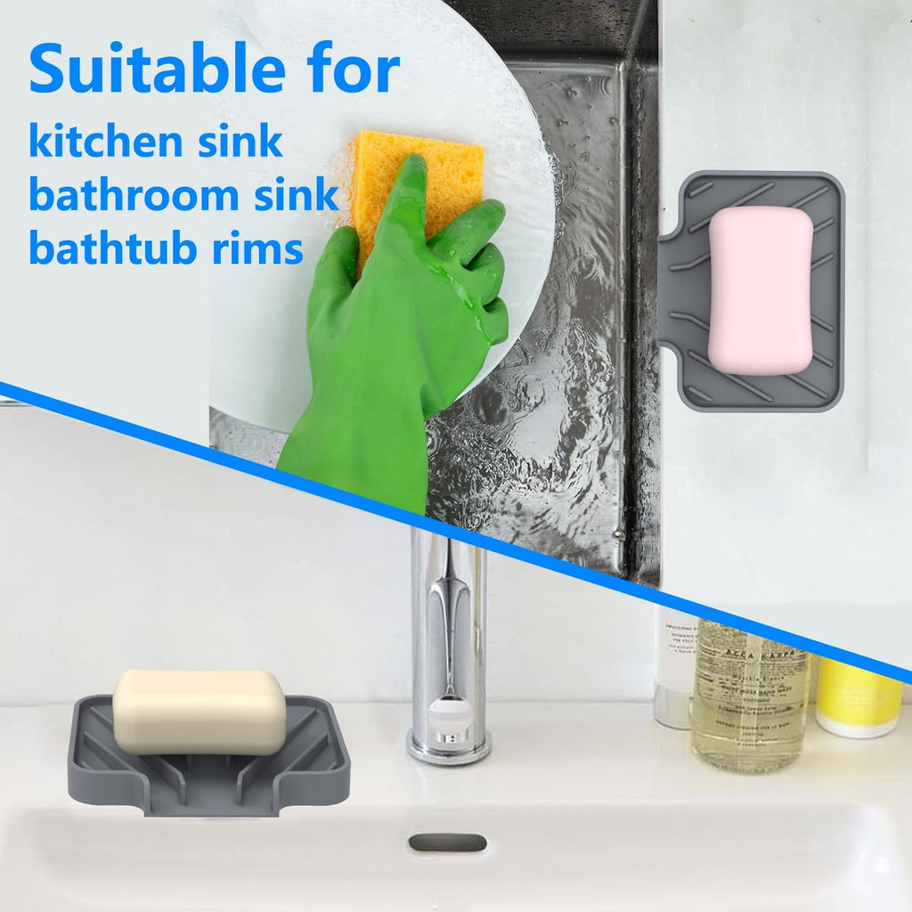 Sponge Holder for Kitchen Sink,5"x 3.5",Dish Sponge Holder Soap Tray