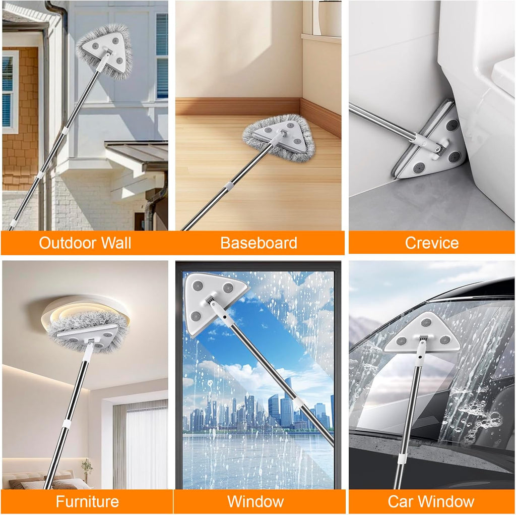 MUEE Window Squeegee with 78" Extension Pole, High Reach Window Cleaner