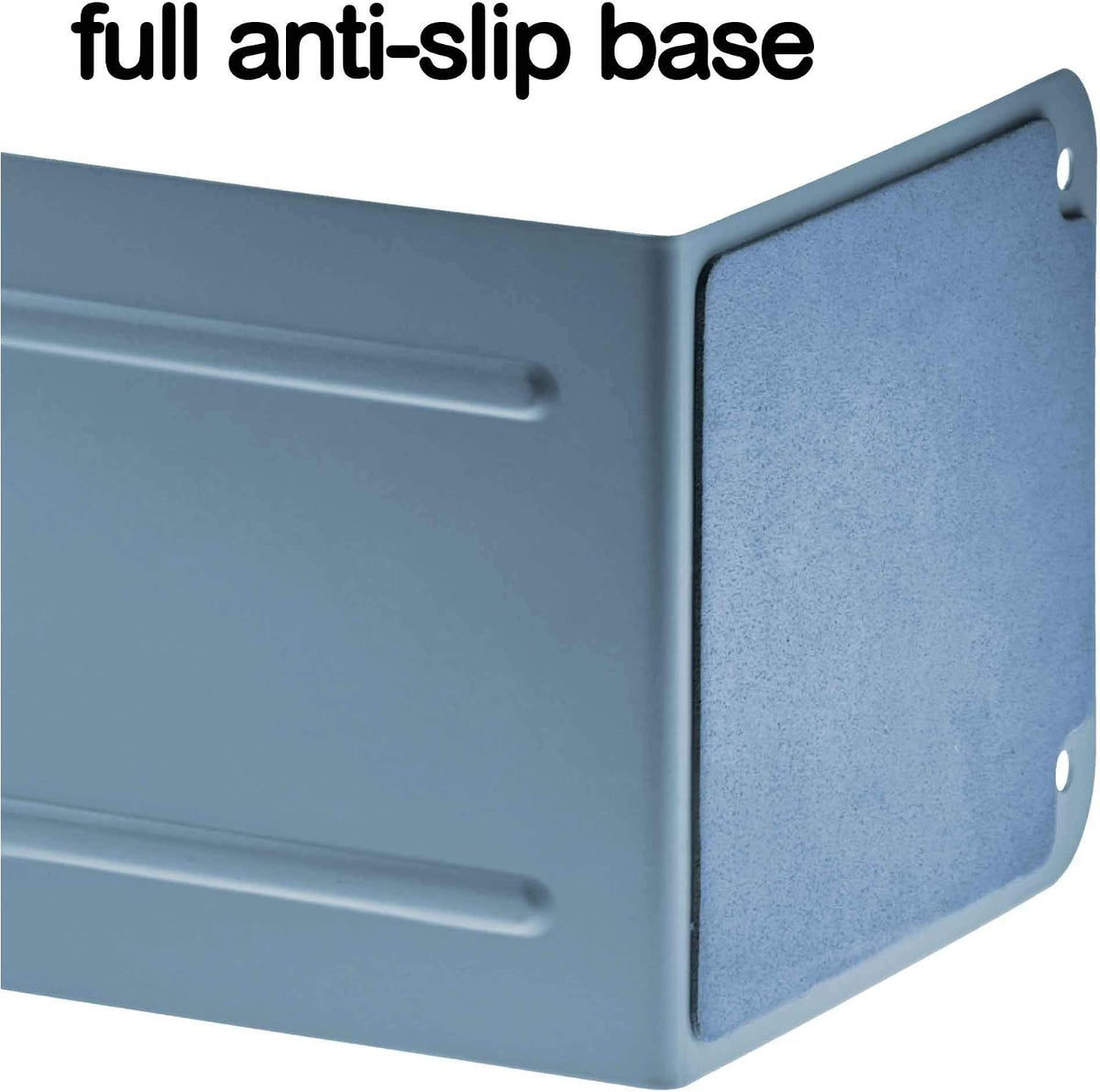 Acrimet Bookends for Shelves, Non-Skid Book Holder, Heavy Duty Book Stopper, Steel Metal Book Ends Storage for Home, Library, 6 7/8" H x 4" W x 4 1/2" D (Blue) (1 Pair / 2 Pieces)