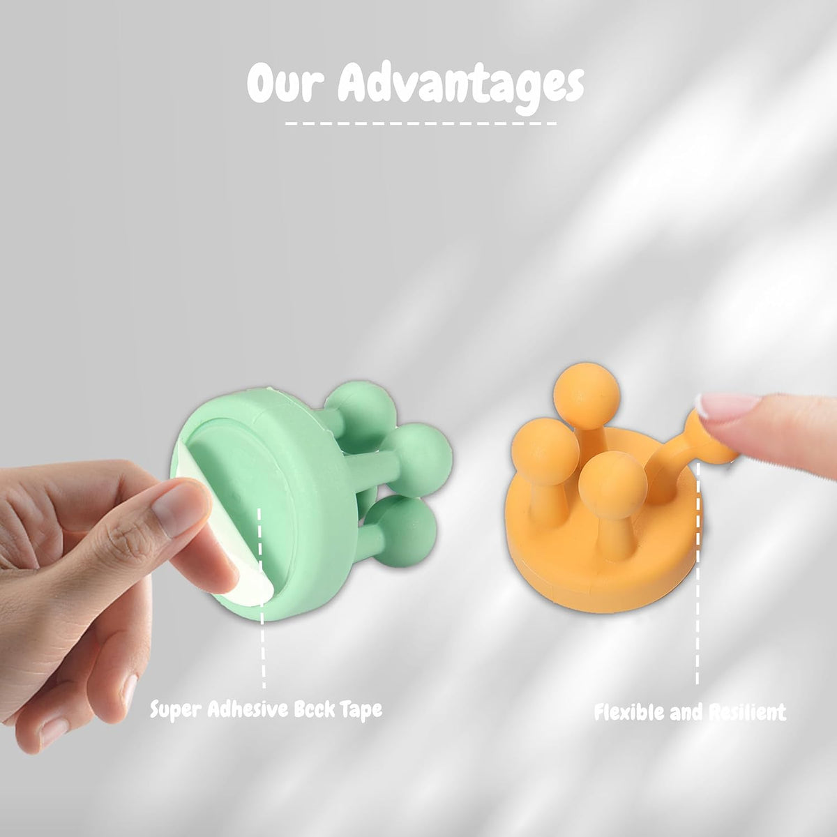 Silicone Toothbrush Holders for Wall Mounted,PurpleGreenPinkYellow