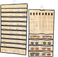 Double Sided Hanging Jewelry Organizer, 48 Pockets Clear Window Large Jewelry Hanging Organizer with Necklace Hanger, Wall/Door/Closet Stud Earring Bracelet Ring Storage
