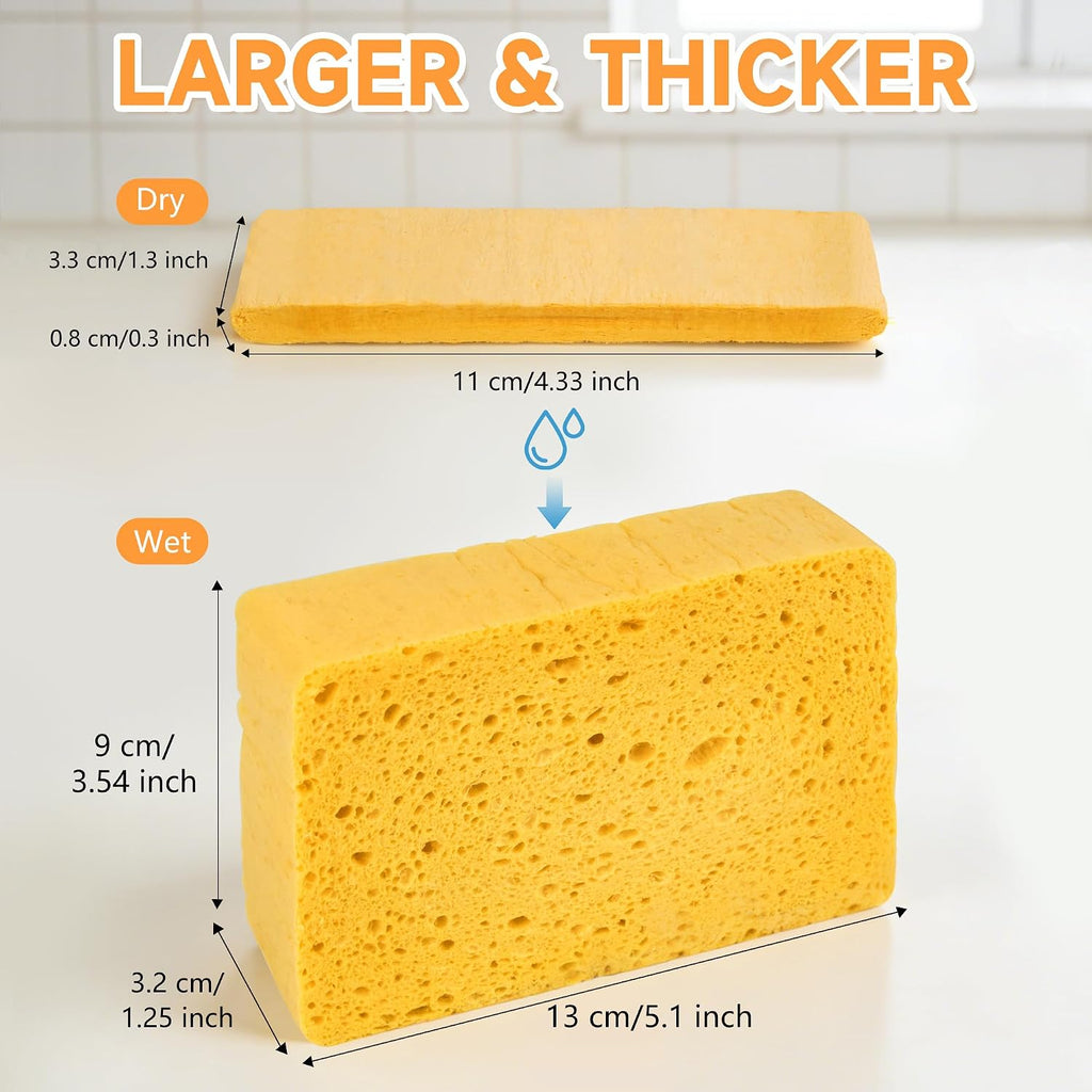 8-Count Pop Up Cellulose Sponges, Yellow