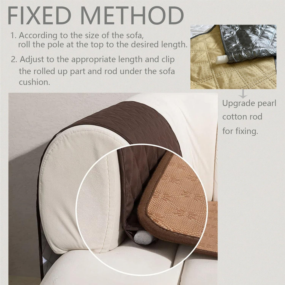 Remote Control Holder for Couch, Armchair Caddy for Recliner Sofa Armrest Organizer, PU Waterproof Non-Slip Bedside Storage with 5 Pocket for Cell Phone TV Remote Magazine Tablet Glass Brown