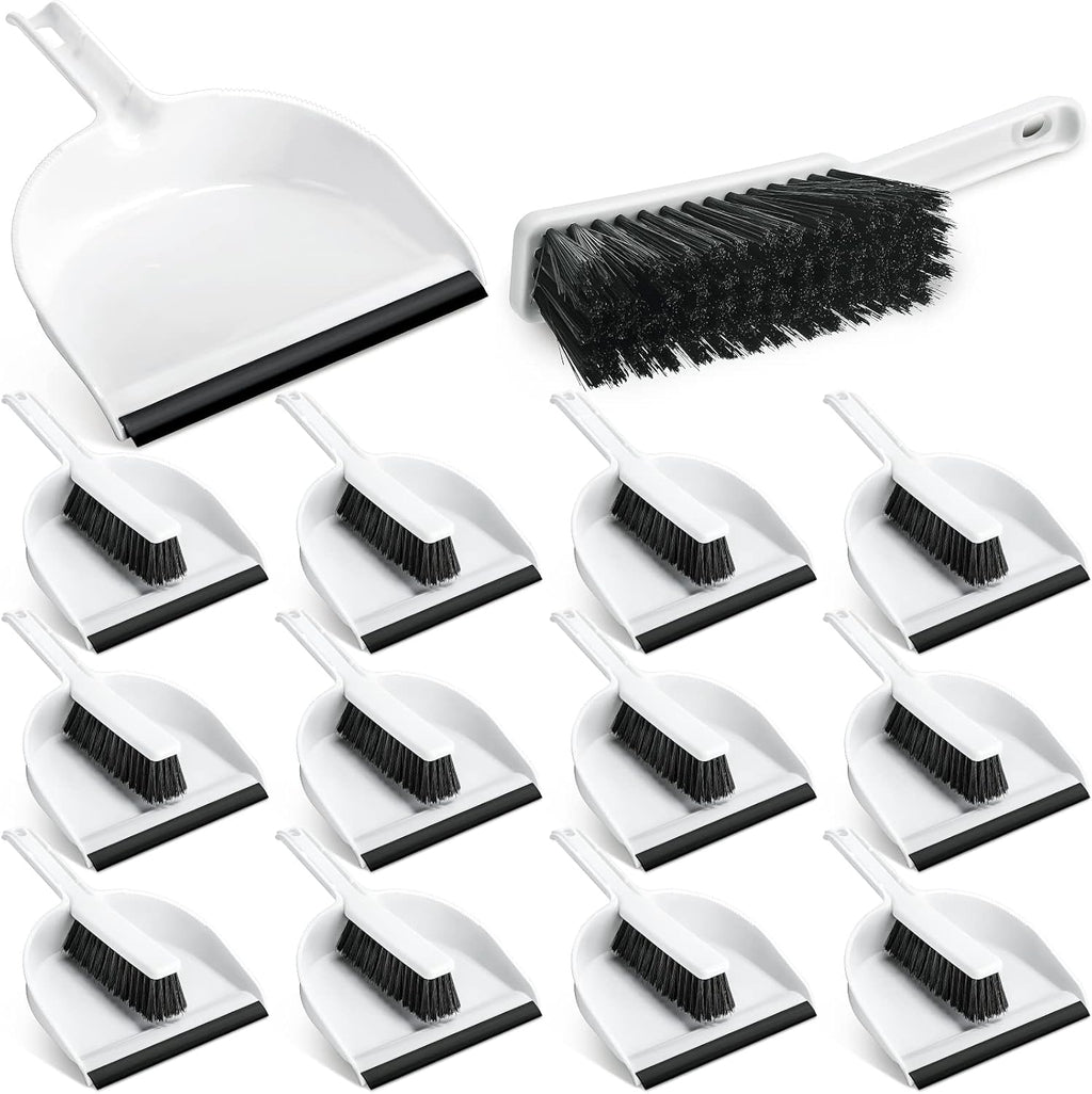 Zubebe 12 Pcs Mini Dustpan and Brush Set, Small Broom and Dustpan Set