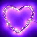 ANJAYLIA Purple String Lights, LED Fairy Lights Battery Operated 30leds Firefly Fairy Lights Party Home Wedding Festival Decorations
