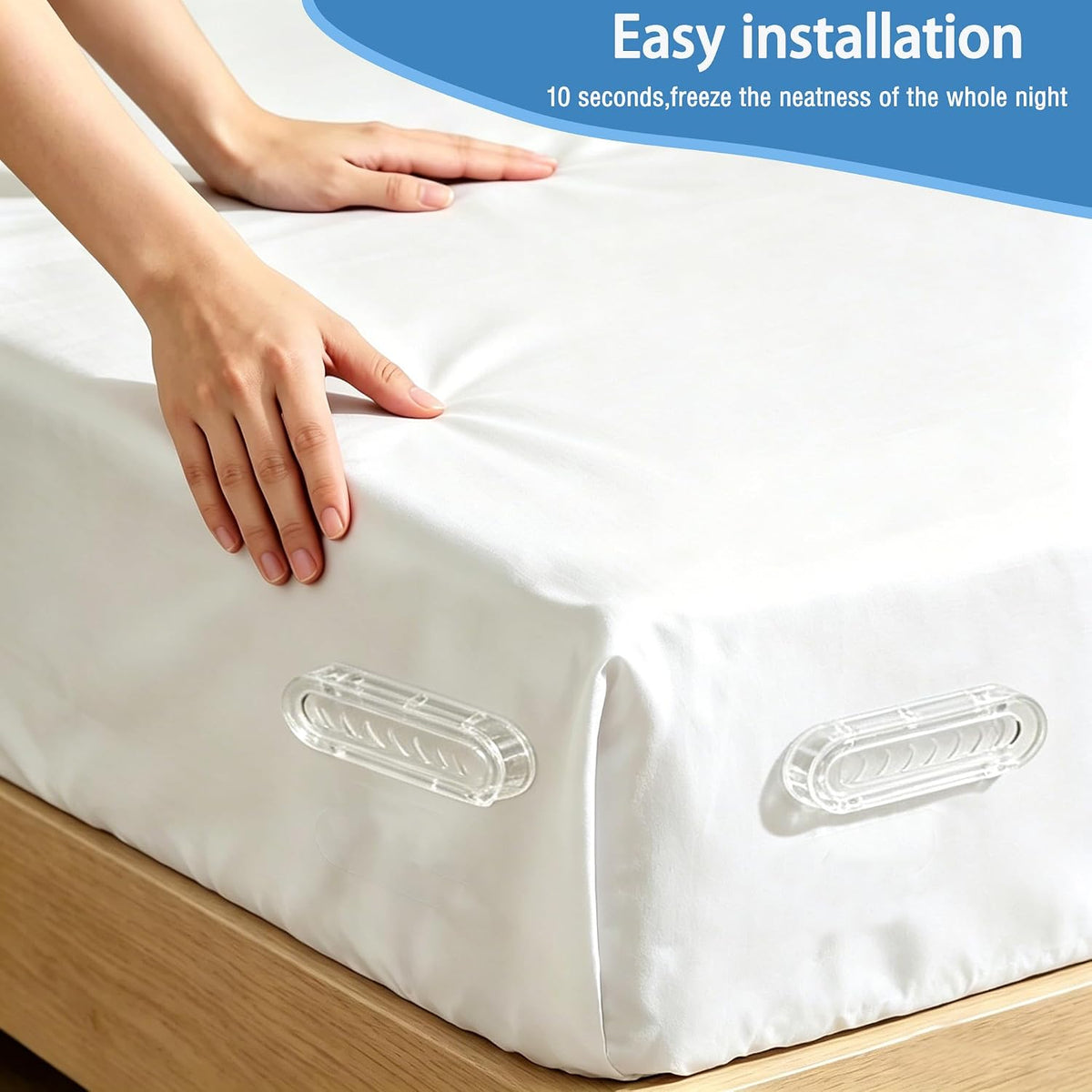 Bed Sheet Holders for Corners, Anti-Slip Gripper Clips for Twin to King