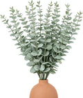 KALIONE 20 Pcs Eucalyptus Stems Artificial Flowers, Artificial Flowers for Decoration, Greenery for Vase, Faux Eucalyptus Stems for Home Office Flowers Bouquet Centerpiece Wedding Decoration