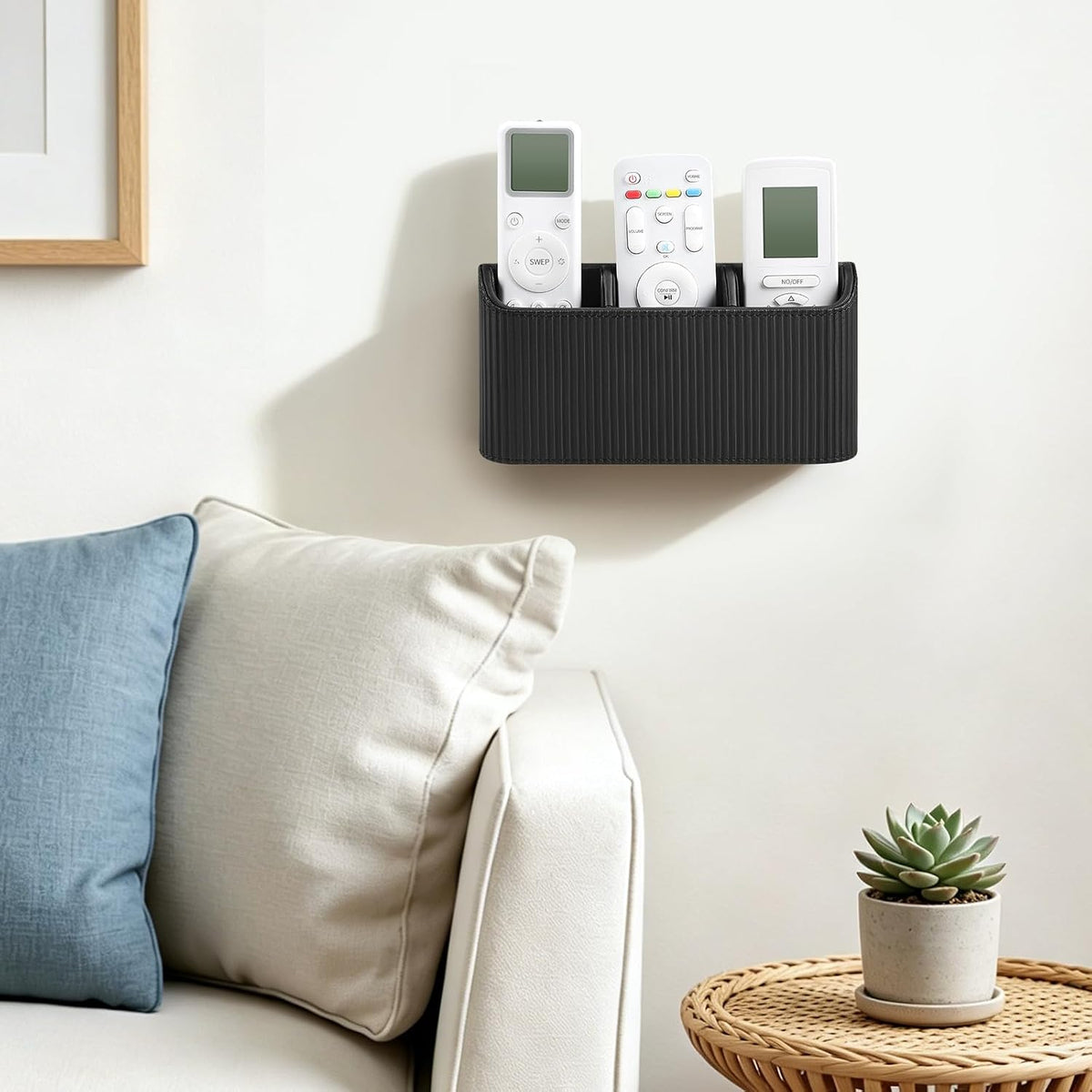 Remote Control Holder Wall Mount TV Remote Holder Caddy Organizer