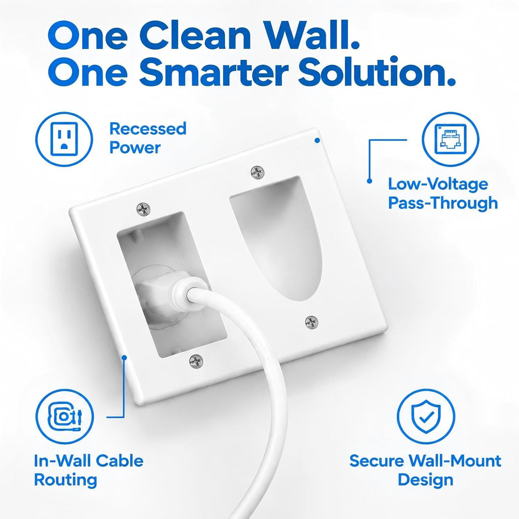 FORGING MOUNT Cord Hider for Wall Mount TV with 6.23 ft Extension Cord