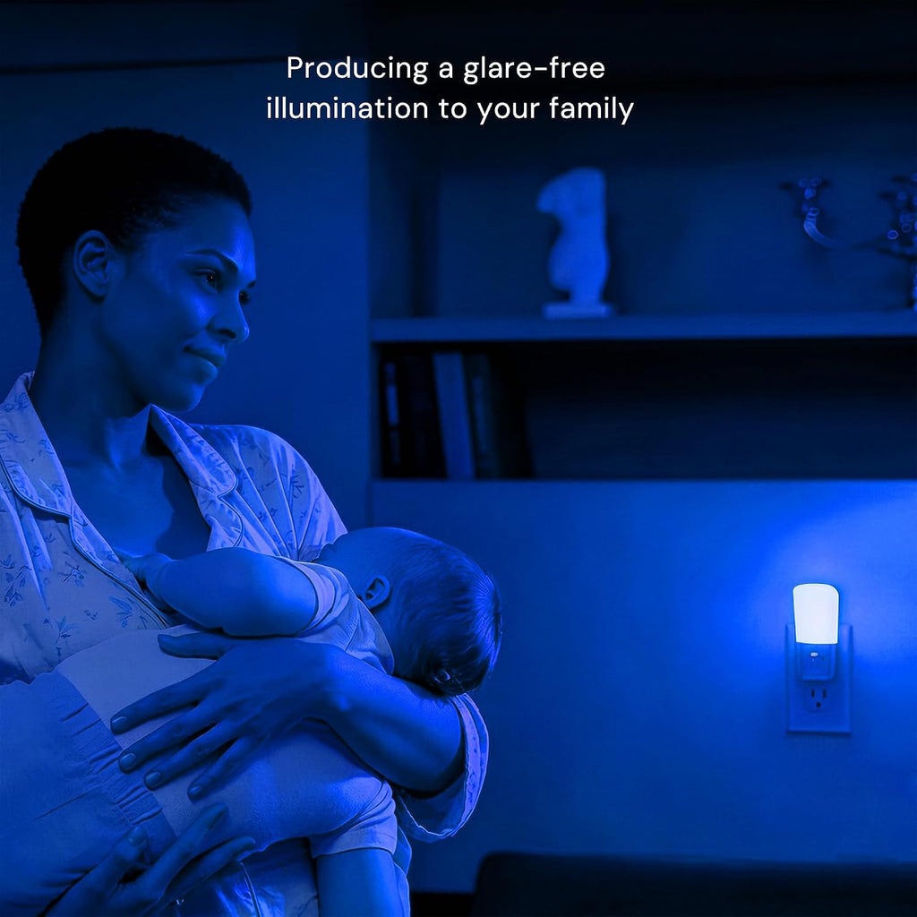 LOHAS-LED Blue Night Light Plug in, 2 Pack Dimmable LED Night Lights
