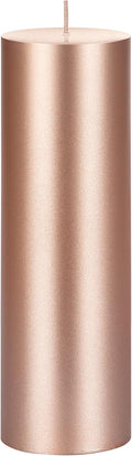 Mega Candles 1 pc Unscented Solid Rose Gold Pillar Candles, Hand Poured Premium Wax Candle 3 Inch x 9 Inch, Home Décor, Spas, Weddings, Occasions, Party, Centerpieces, Holidays, Vigils, Prayers