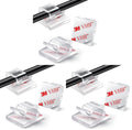KGROTE 100PCS Cable Clips, Adhesive Wire Clips Strong Cord Clips Wire Holders, Cable Management Clips for Desk, Wall, Car, TV, Ethernet Cable (Clear, Small) (Pack of 3)