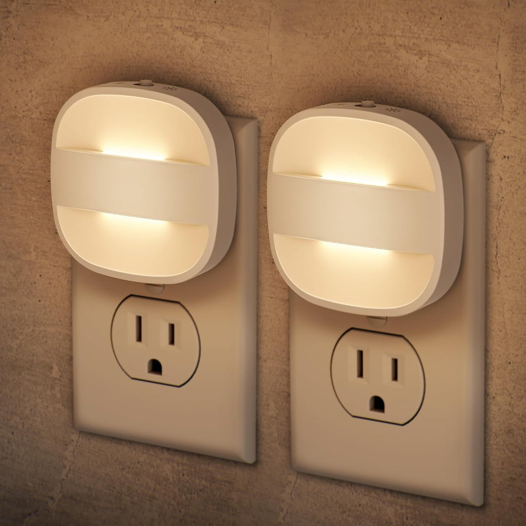 Briignite LED Night Lights Plug Into Wall, 2 Packs Plug in Night Light