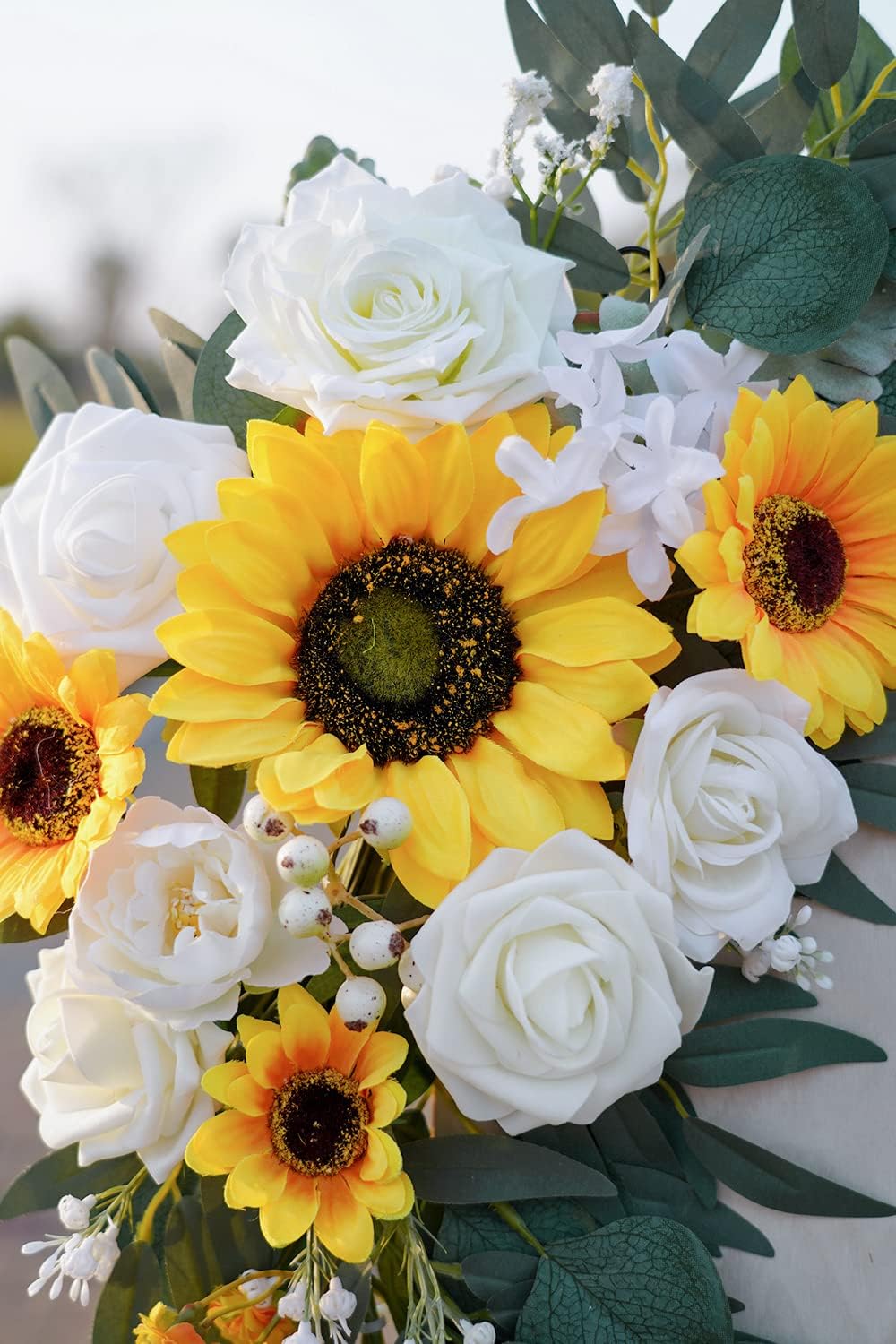 ponatia Artificial Sunflowers Wedding Arch Flowers Set of 2