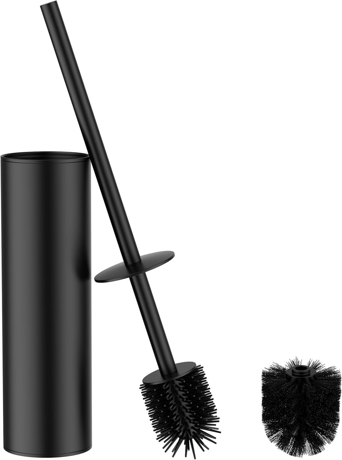 FORIOUS SUS304 Toilet Brush, Toilet Bowl Cleaner Brush and Holder Set Tall