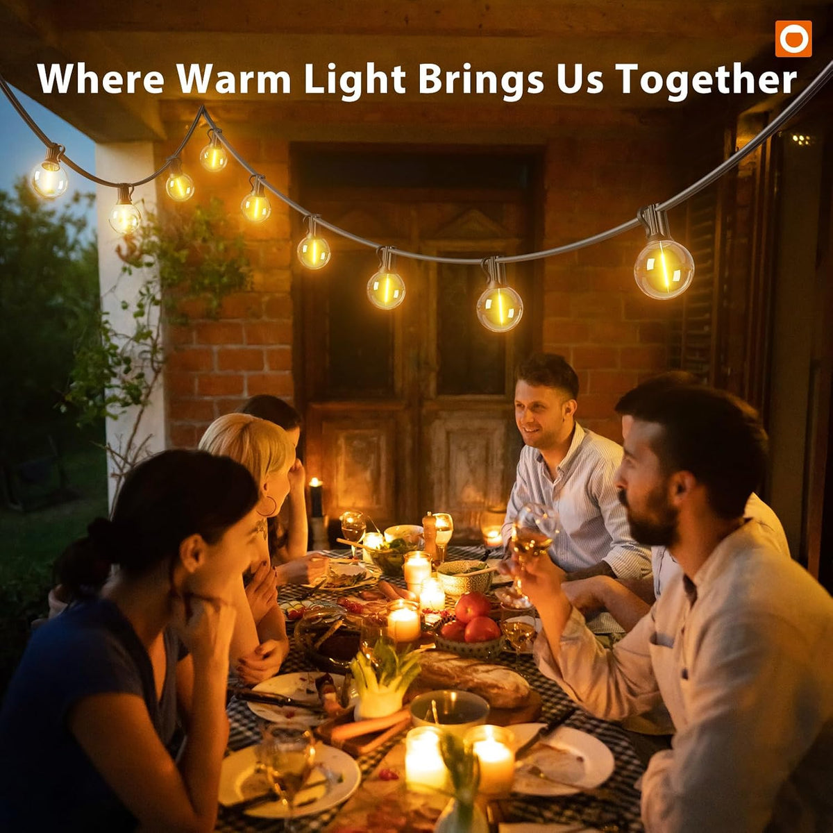 addlon Outdoor String Lights 200FT G40 with Remote 108 LED Waterproof Bulbs