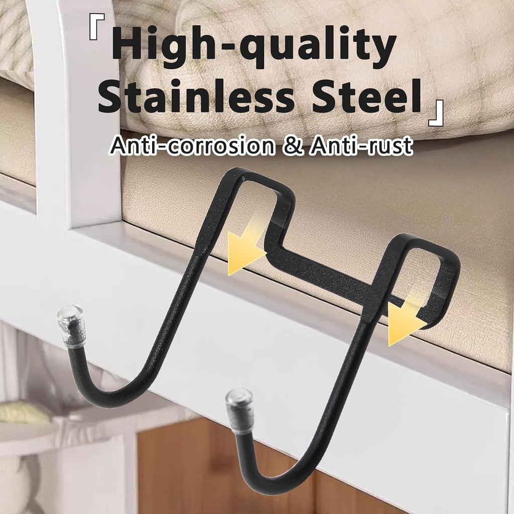 8 Pcs Over Cabinet Door Hooks, Black