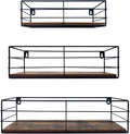 CRUGLA Floating Shelves Wall Mounted Set of 3, Hanging Storage Wall Shelf for Bathroom, Living Room, Bedroom, Kitchen Home