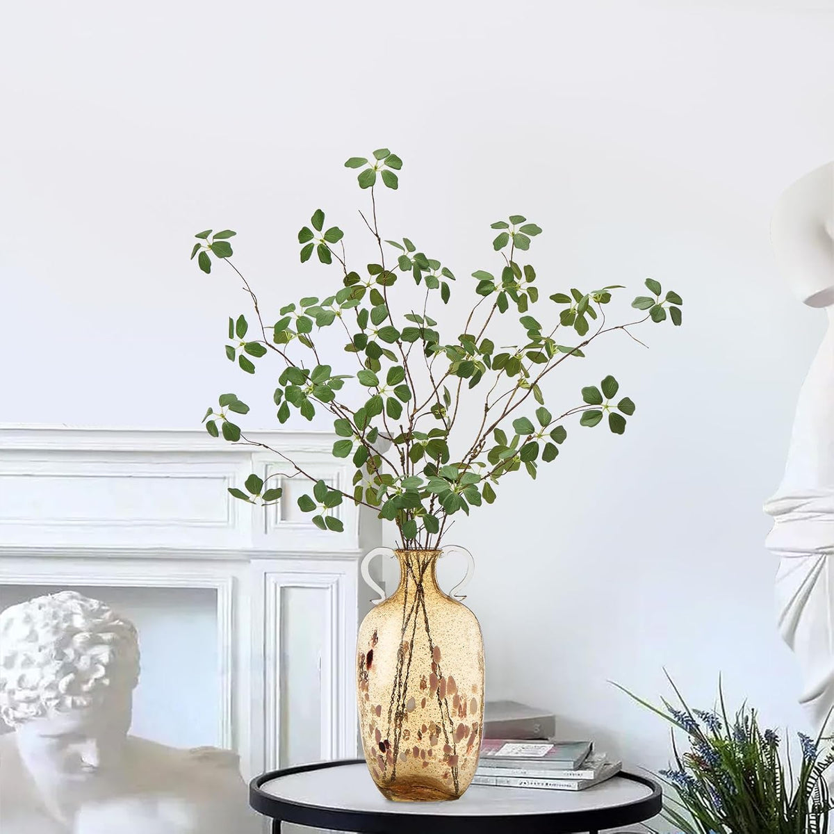5Pcs Realistic Artificial Greenery Stems - 34" Faux Branches for Vase
