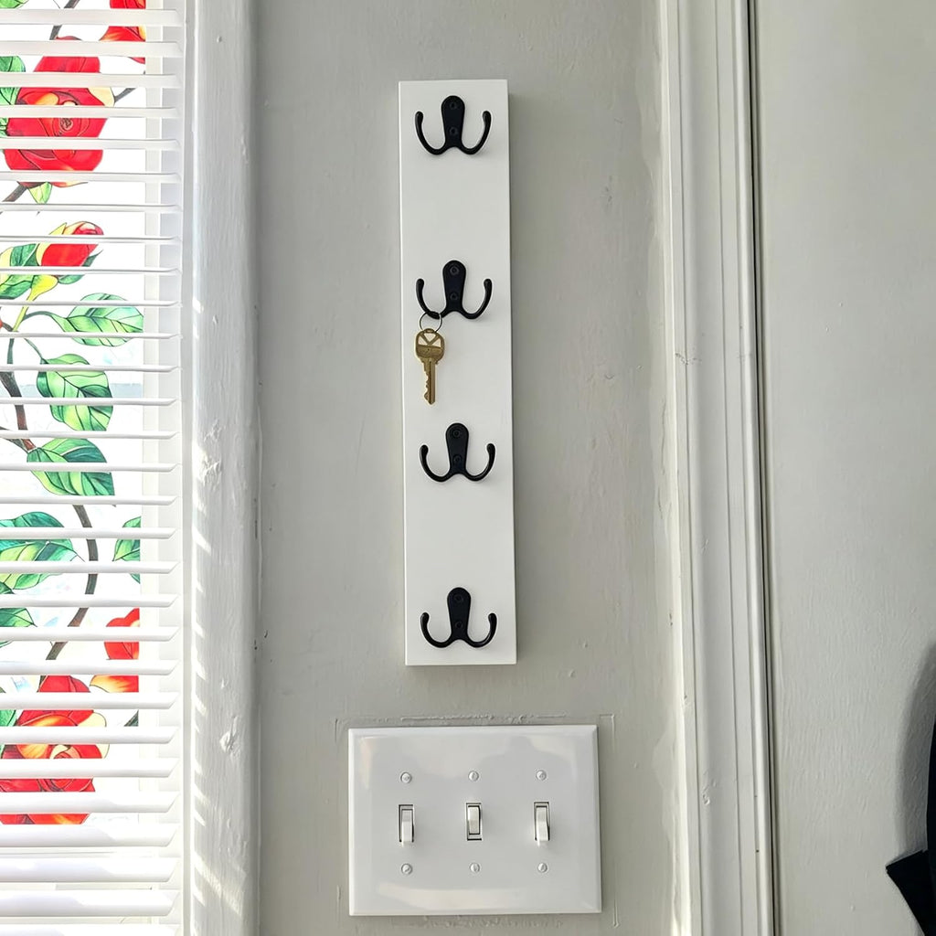 Yohsnor Vertical Design Wall-Mounted Key Holder,Entryway Durable Hook Rack