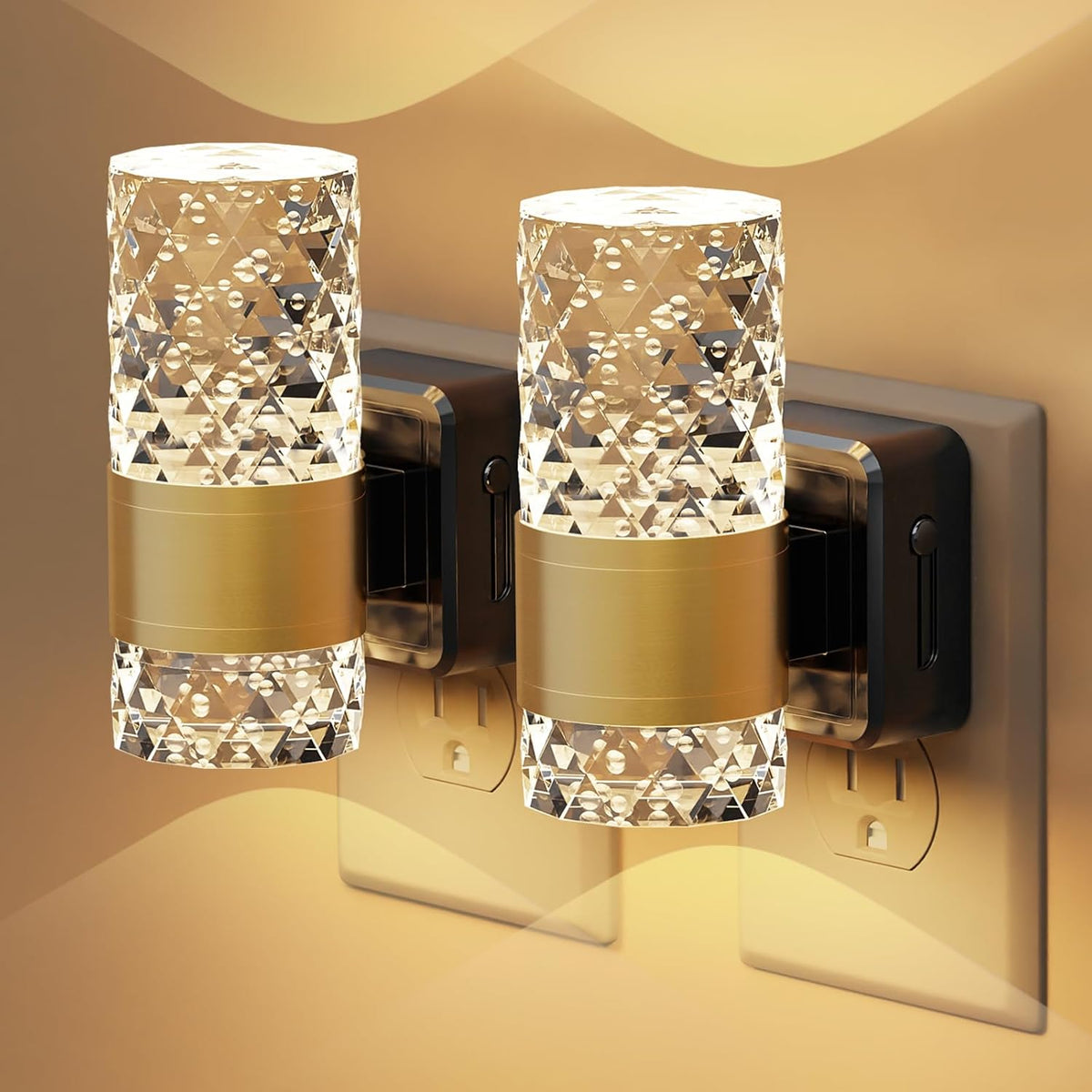 LED Night Lights Plug into Wall, 2Pack Plug in Night Light