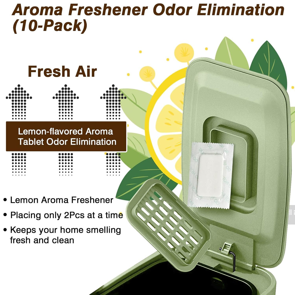 Slim Trash Can for Bathroom with Air Freshener Soft Close Lid, 6 Liter/ 1.6 Gallon Stainless Steel Garbage Can with Removable Inner Bucket,Step Pedal, Small Wastebasket for Bedroom, Kitchen (GREEN)