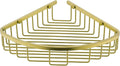 304 Stainless Steel Shower Caddy Corner Basket Shelf Bathroom Organizer Wall Mounted Storage, Brushed Gold Brass Finish Heavy Duty
