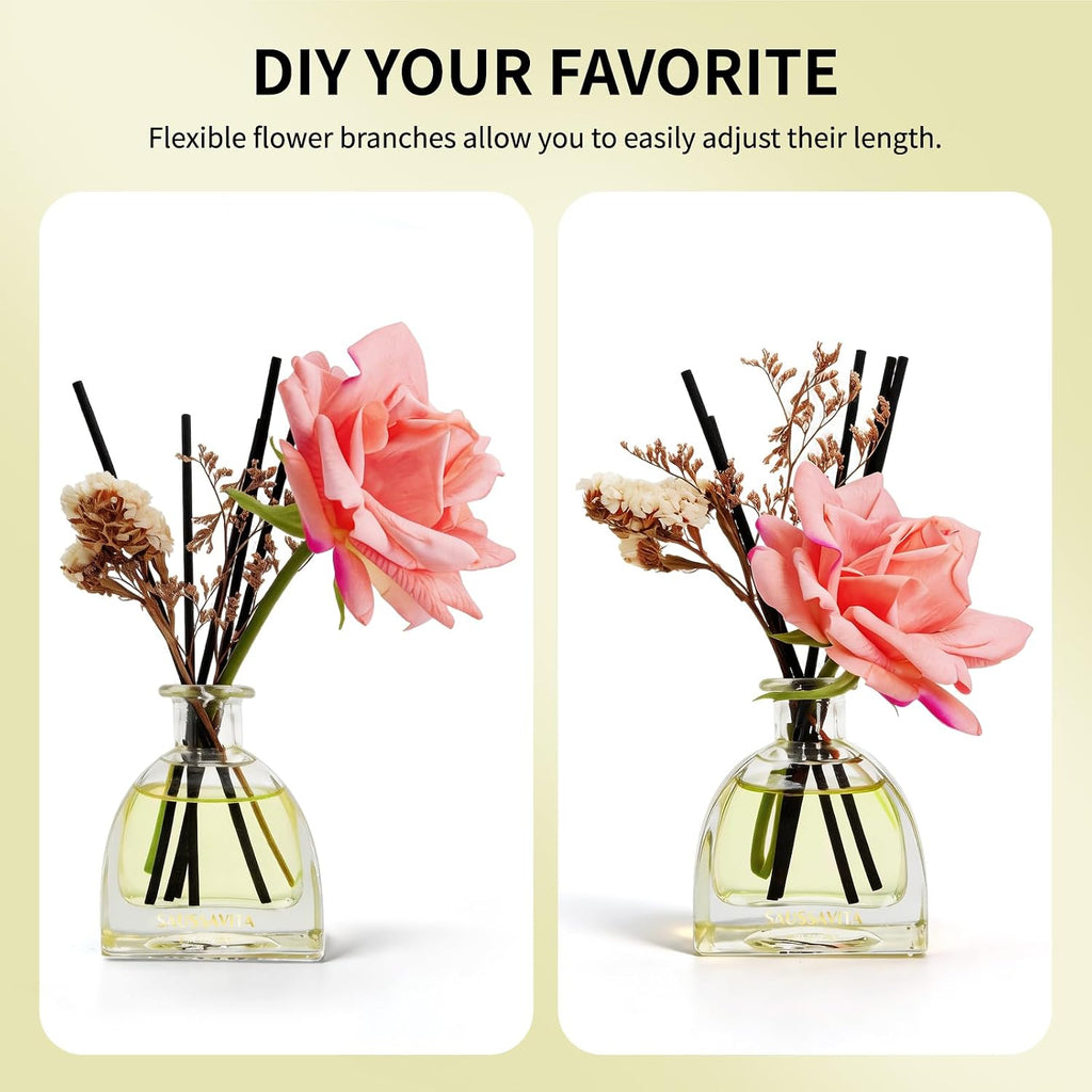Reed Diffusers Set Citrus Herb Garden Scented 8.5oz Freshener for 140 Days
