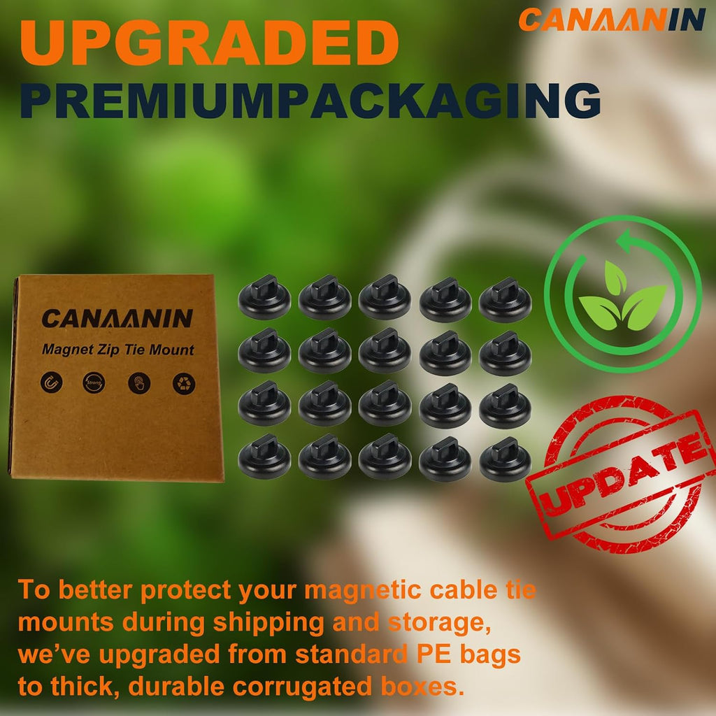 Magnet Zip Tie Mount Clips Magnetic Zip Ties Mount Base Holder Strong Wire Cable Holder Mount Wire Clips Management for Home Office Marine Electrical Wiring (D19 20 Pcs)