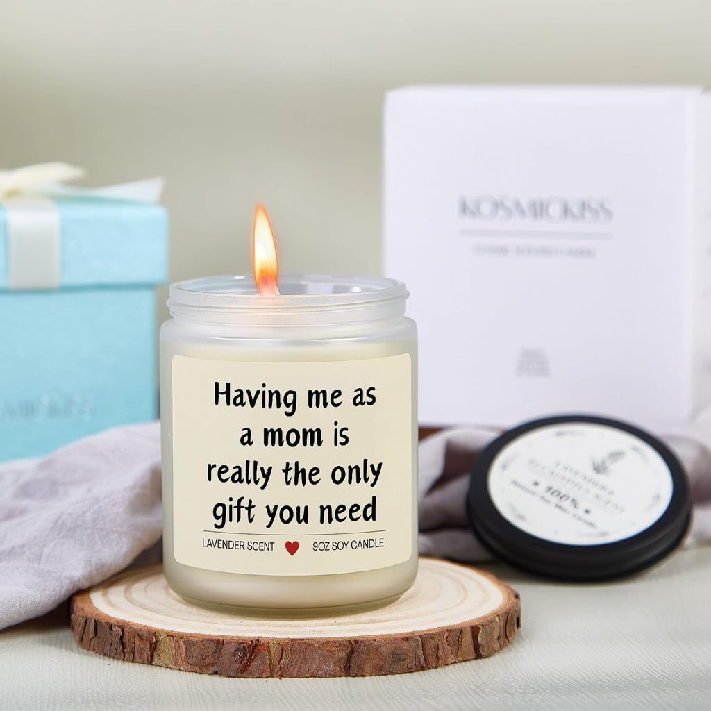 KOSMICKISS Lavender Soy Candle, Daughter Gifts from Mom 9oz, 1 Pack