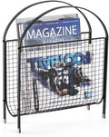 ANBOXIT Magazine Rack Floor, Slim Metal Magazine Holder - Black