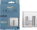 Command Small Chrome Decor Bath Hooks, 1 Hook, 6 Strips