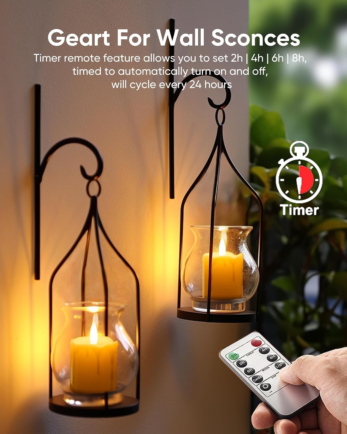 Homemory 2"x 2" Flameless Votive LED Candles with Remote & Timer, 6 Pack