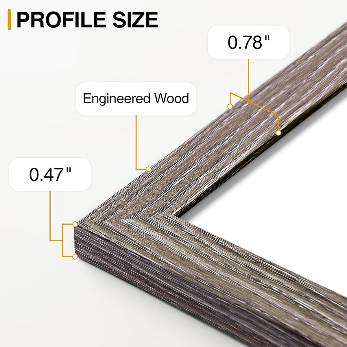 Vittanly 15 Pack Gallery Wall Frame Set, Black, Brown, Dark Grey