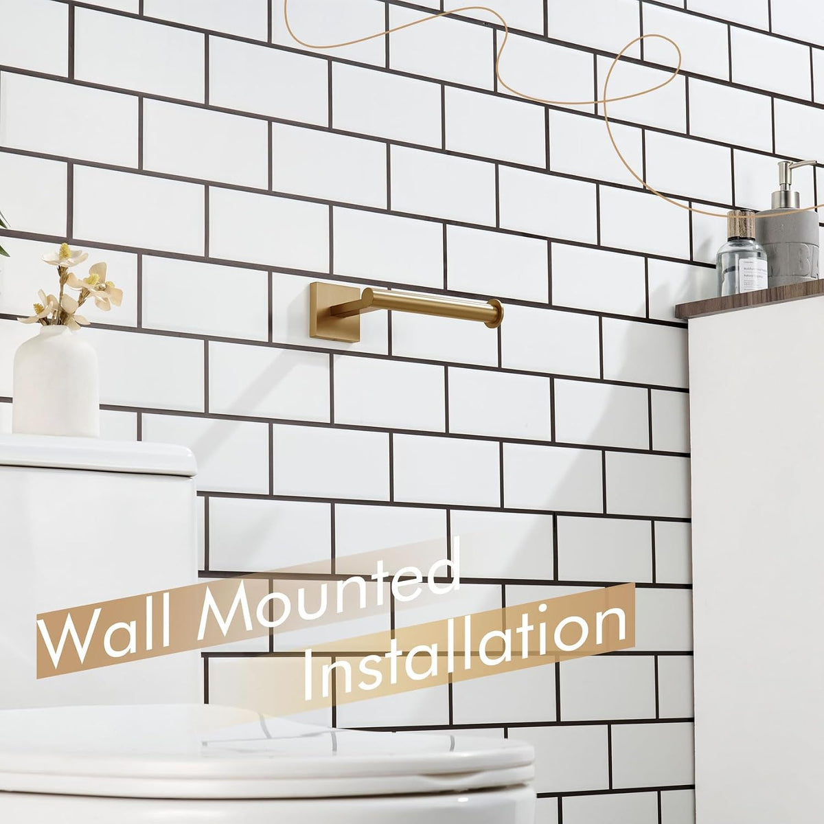 KOKOSIRI Toilet Paper Holder Toilet Roll Holders Hold Mega Rolls Kitchen Bathroom Tissue Paper Dispenser Champagne Bronze Stainless Steel, B2008CPG
