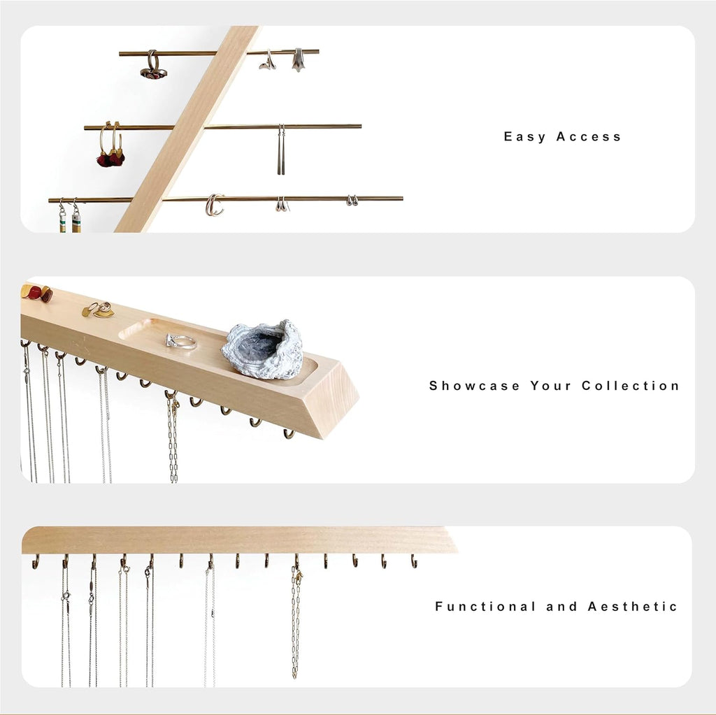 Jewelry Organizer Wall Mounted (Birch)